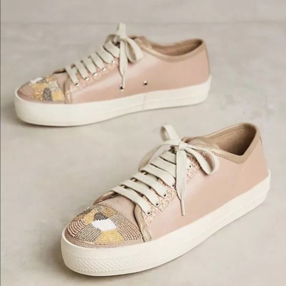 Anthropologie / Bibi Lou Beaded Sneakers